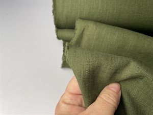 Fastvævet hør - blød fin vasket kvalitet i lækker armygrøn